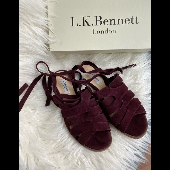 L.K. Bennett London Selma Suede Sandals - Picture 2 of 15
